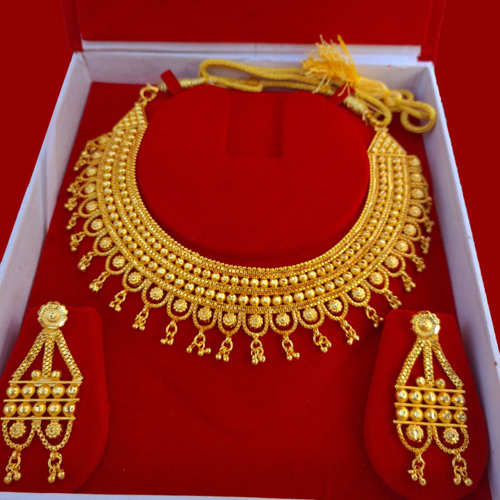 Panchadhatu%20With%20Gold%20Plated%20Necklace%20Mini%20Haar%20With%20Earring%20For%20Women%20-%20Image%202