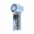 Outdoor Cooling Device 100 Gears Mini Pocket Turbo Fan Rechargeable Transparent Body Handheld Fan Adjustable Speeds with LED Light Neck Hanging Small Fan Travel. 