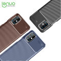 Lenuo for Samsung Galaxy M31s Case Silicone Matte Carbon Fiber Back Cover. 