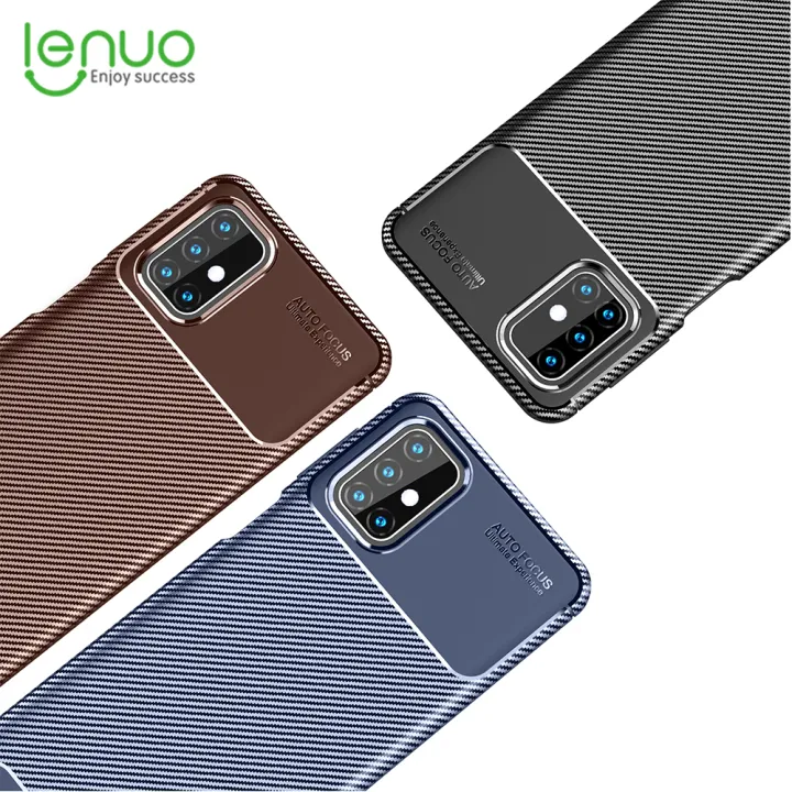 Lenuo%20for%20Samsung%20Galaxy%20M31s%20Case%20Silicone%20Matte%20Carbon%20Fiber%20Back%20Cover%20-%20Image%203