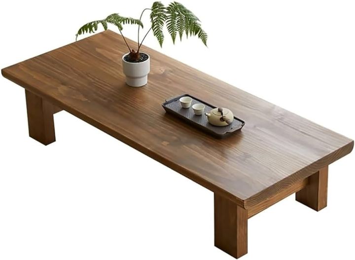 Pirka Wooden Low Table for Pooja and Dining Multipurpose Leisure Table Solid And Strong in Brown