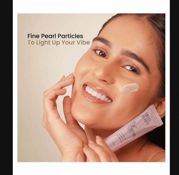 Swiss Beauty Glow Up Strobe Cream 02 Moonlit Glow | Dewy Hydrating Illuminating Cream for Radiant Glow | Lightweight, Blendable Highlighting Base for Instant Luminosity |Net Wt. - 30ml