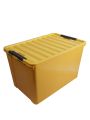 LocknLock Easy Clip Storage Box 60L Natural | Stackable & Multipurpose Eco Friendly Storage Box - 60L With Lid. 