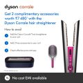 Dyson Cordless Hair Straightener (Black Nickel/Fuchsia). 