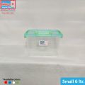 Bagmati Small Smart Box Multipurpose Plastic Storage Container Box With Lock (Clear/Transparent) – Rectangular 06 Liter. 