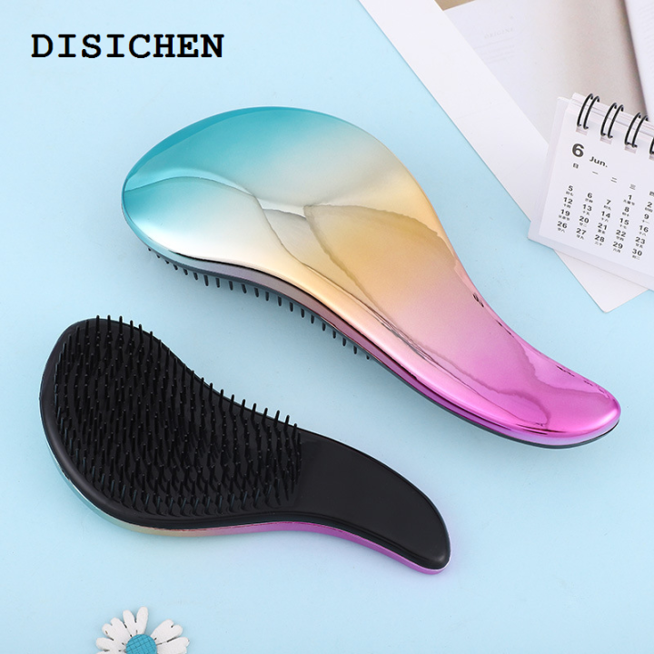 DISICHEN%20Fashion%201pc%20Magic%20Anti-static%20Hair%20Brush%20Handle%20Plastic%20Electroplate%20Comb%20Shower%20Shampoo%20Massage%20Comb%20Salon%20Hair%20Styling%20Tools%20-%20Image%203