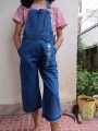 Denim Three Fourth Dungaree - Rocky Quarter For 9 - 11 Years Girls. 