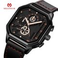 Millenium Sleek Design Square Shape Waterproof Quartz Watch for Men. 