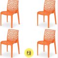 Supreme Molded Plastic Web Chair( Set of 4 chairs). 