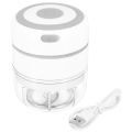 Electric Mini Garlic Chopper Portable Food Chopper,Wireles Small Blender for Pepper Chili Vegetable Nut Meat 100ML,White. 