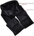 High Waisted Stretchy Fleece Lined Thigh Highs Warm Thick Fur Leggings (Black and Skin) For Women. 