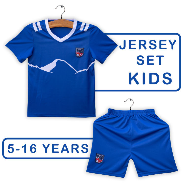 Nepal Football Blue Home Jersey Set For Kids