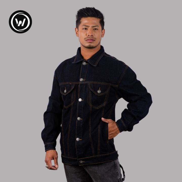 Wraon%20Dark%20Blue%20Solid%20Premium%20Baggy%20Denim%20Jacket%20For%20Men%20-%20Fashion%20%7C%20Jackets%20For%20Men%20%7C%20Men's%20Wear%20%7C%20Denim%20Jackets%20%7C%20-%20Image%203