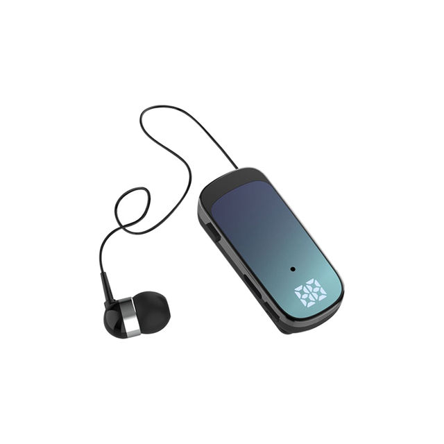 【New design】K65 Wireless Bluetooth-Compatible Earphones Retractable Lavalier Clip Headset Single Ear Handsfree With Wire Business Headphone