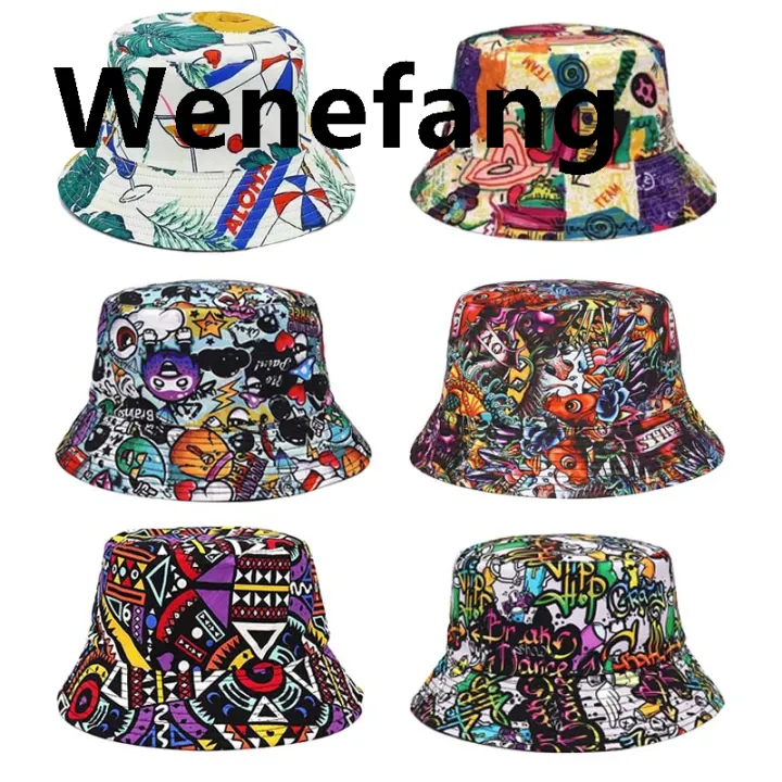 Wenefang%20Summer%20Sunscreen%20Bucket%20Hat%20Unisex%20Beach%20Panama%20Cap%20Fashion%20Hot%20Selling%20Print%20Hip%20Hop%20Gorras%20Fishing%20Fisherman%20Hat%20Wear%20Double%20Side%20-%20Image%202