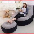Air Sofa 2 In 1 Ultra Lounge Inflatable Sofa Chair And Ottoman, 1 Seater Inflatable Sofa with Household Air Pump, Couch Chair with Footstool for Indoor & Outdoor in Living room, Bedroom, Reading room Office, Balcony, Garden, Courtyard, Multicolor - Shophi. 