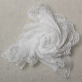 NAMUNY 2 Pcs Woman Scarves Chiffon Lace Scarf Wrap Scarf Black & White. 