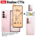 3 IN 1 Realme C75X Ceramic Tempered Glass for Realme C75 Note 60 Note 60X Camera Lens Glass Screen Protector and Back Film. 