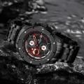 NaviForce NF8056 Business Fashion Chronograph Date Display Stainlees Steel Watch For Men - Red/Black. 