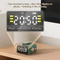 Portable Mini Magnetic Back Clip Mini Bluetooth Speaker Time Display Built in Microphone Retro Speaker Led Lighting Night Light Wireless Speaker Music Gift. 