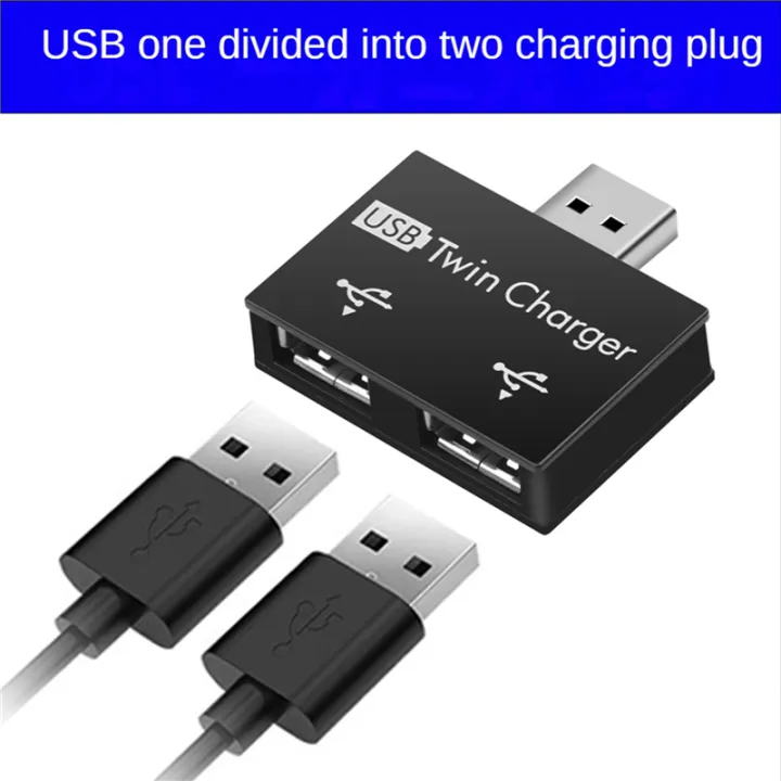 OUMERY%202X%20Portable%20Mini%20USB%20Hub%20to%202%20Port%20Charger%20Hub%20Adapter%20USB%20Splitter%20Dual%20USB%20Charging%20Extender%20for%20Phone%20Computer%20Black%20-%20Image%203