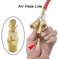 Brass Industrial Air Hose Connect Plug Air Compressor Pneumatic Coupler Fitting Adapter 1/8 Inch NPT Male-6PCS. 