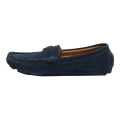 Navy Blue PU Leather Tod's Loafer Shoes For Men (8026B). 