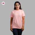 Nyptra Peach Plain Solid Cotton T-Shirt For Women - Fashion | T-Shirts For Women | Women's Wear | Cotton T-shirts |. 