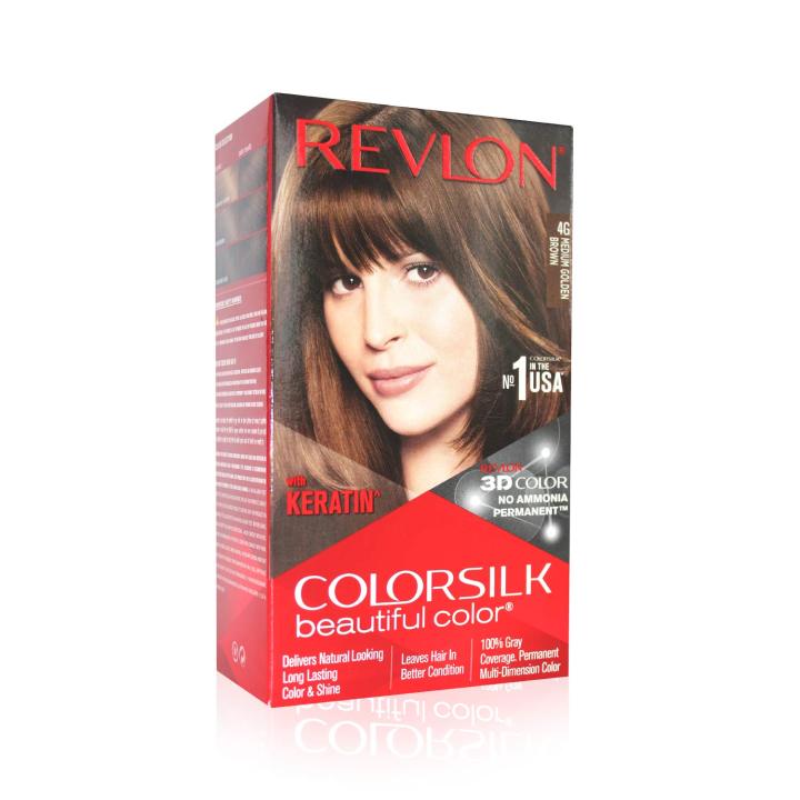 Revl0n Color Hair Color 4G Medium Golden Brown (40ml+40ml+11.8ml)