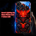 Abyssal Battle Armor Sound Music Control Led Light Phone Case For Samsung S24 S23 S22 S21 S20 FE Note 10 20 Plus Ultra A54 A14. 