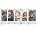 5pcs Portable Acrylic Fridge Magnetic Photo Frame Transparent DIY Card Display Frame Lightweight Double Sided Refrigerator Magnet Picture Frame for Instant Photo. 