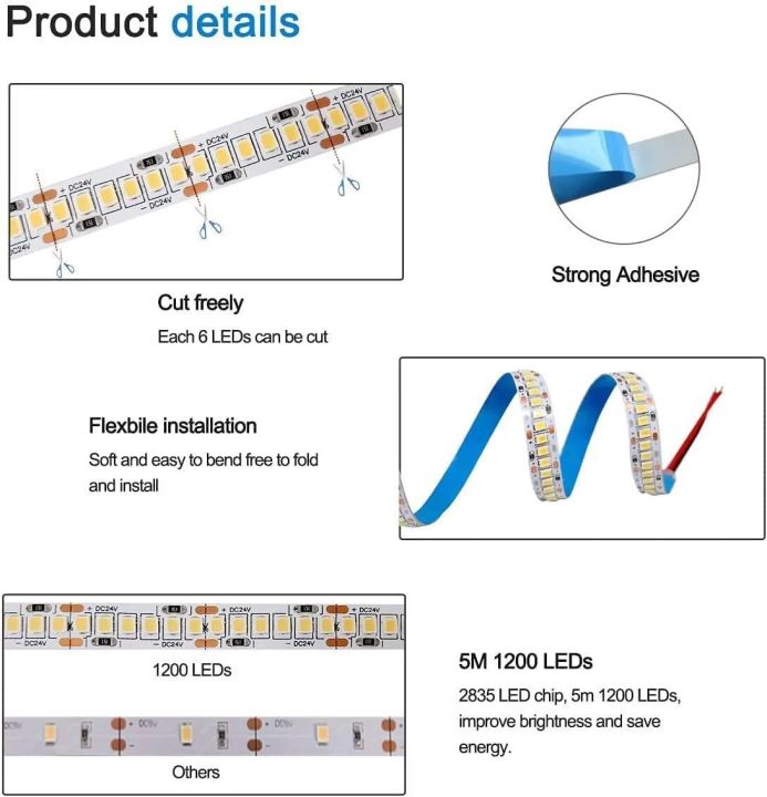 12V%202835%20LED%20Strip%20Light%20Reg,%20Green,%20Blue,%20Pink,Warm%20And%20White%205%20Meter%20240LEDs/m%20LED%20Tape%20Light%20Cuttable,%20Connectable,%20Dimmable%20LED%20Strips%20for%20Profile%20Light,%20Indoor,%20Under%20Cabinet%20-%20Image%202