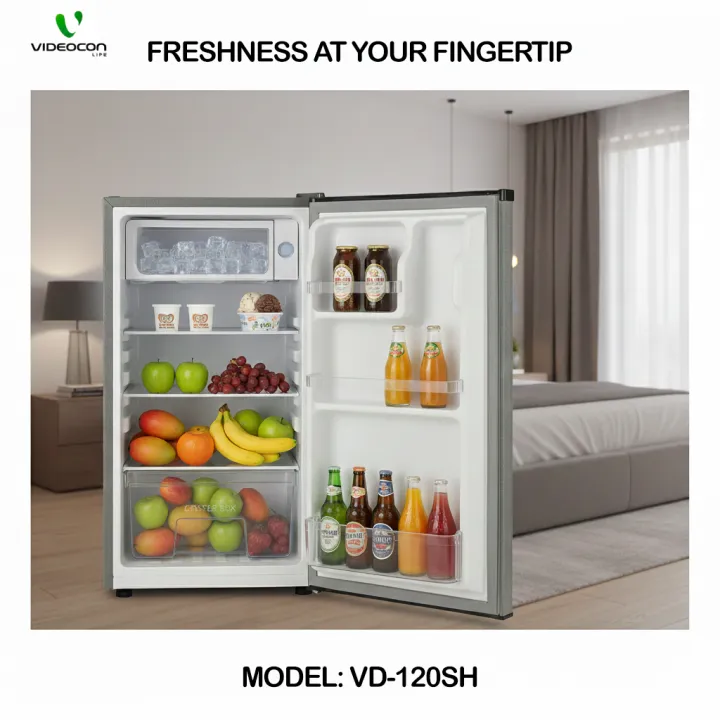 Videocon%20%20Single%20Door%20Direct%20Cool%20120%20LTR%20Refrigerator%205%20Star%20Steel%20Color%20VCM%20VD-120SH%20-%20Image%204