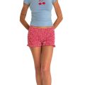 KEBETEMEWomen Frilly Ruffle Micro Bloomers Shorts Y2k Low2025 New Rise Smocked Mini Shorts Coquette Boxer Pj Shorts. 