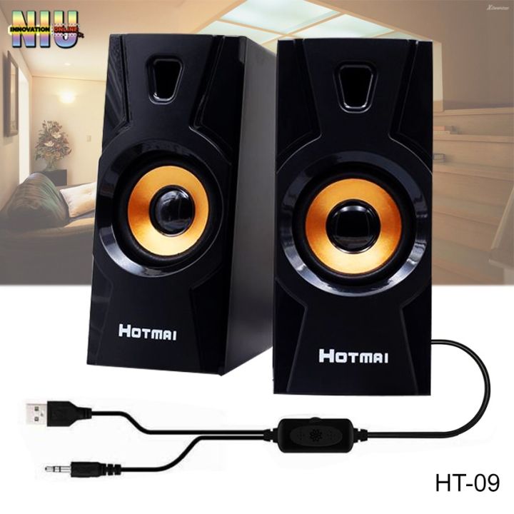 Hotmai%20HT-09A%20Portable%202.0%20Speaker%20System%20for%20Desktop%20Laptop%20Notebook%20Tablet%20SmartPhones%20PC%20Speaker%20-%20Image%202