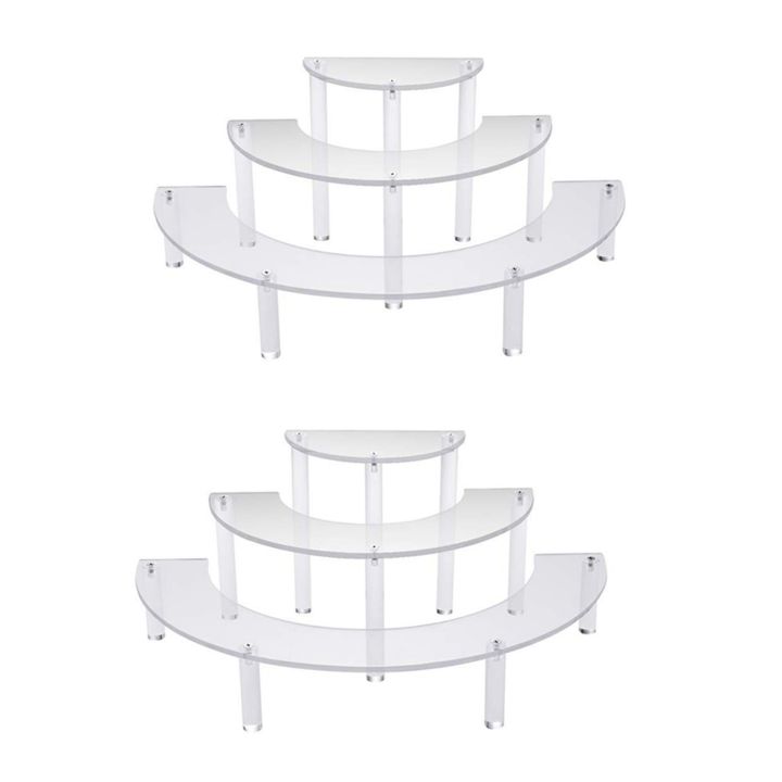 3X Transparent Removable Acrylic Cake Display Stand for Party Round Cupcake Holder Bakeware Wedding Birthday Party
