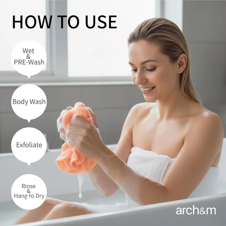 Exfoliating%20Body%20Scrubber%20Bath%20Towel%20For%20Shower%201%20Piece%20Set%20-%20Image%202