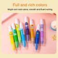 Cute Quick Dry 12 Color Drawing Pens Washable Water-Soluble Twistable Coloring Sticks Non-dirty Hand Painting Doodle Markers. 