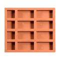 Tool Red Mini Brick Silicone Mold Construction Material Building Making Tile Model Mould Building Bricks Handmade House Miniature Brick Mold Sand Table. 