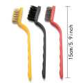 3pcs Stove Cleaning Brush Set, Perfect Kitchen Tool For Oil Fume Machine And Stove Top Cleaning With Brass, Nylon, Stainless Steel Wire Bristles. 
