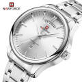 NaviForce NF9213 Casual Day Date Display Luminous Watch For Men - Silver. 