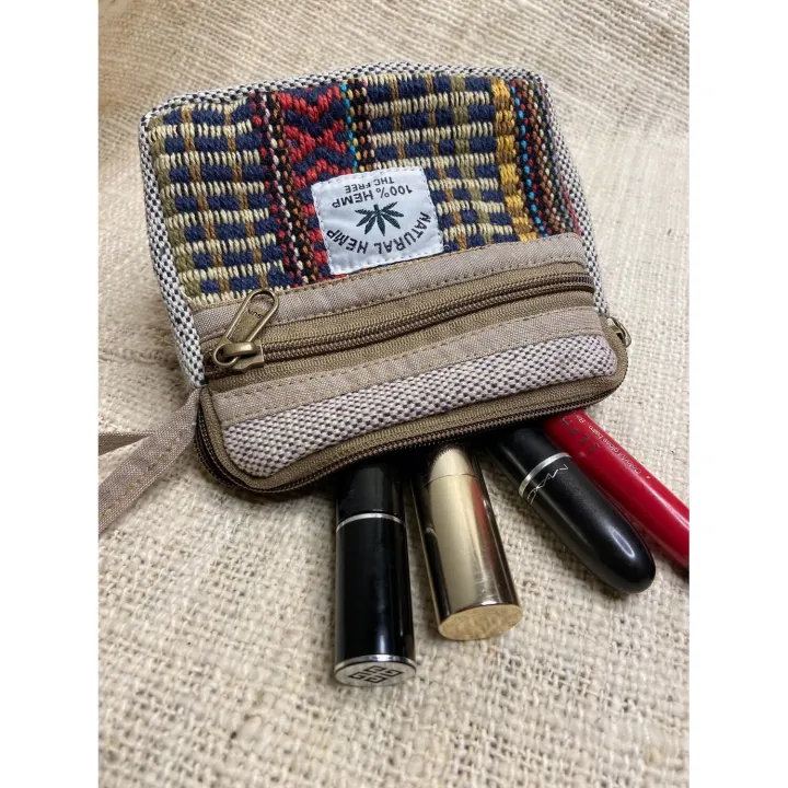 Hemp%20Coin%20Pouch.%20Handcrafted%20Uniquely%20Design%20Hemp%20&%20Cotton%20Mixed%20Double%20Compartment%20Pouch%20For%20Women.%20Small%20Purse%20-%20Image%204