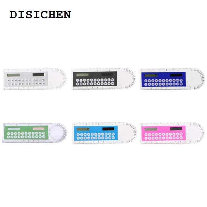 DISICHEN%20Fashion%20Mini%20Pocket%20Basic%20Calculator%20with%20Magnifier%20Solar%20Transparent%20Ruler%20Digital%20Desktop%20Fit%20for%20Kids%20Student%20School%20Supplies%20-%20Image%205