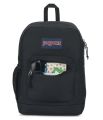 Jansport Cross Town Plus- Black Backpack for Unisex. 