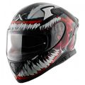 Axor Apex Marvel Venom Black Red Full Face Dual Visor Helmet Free Antifog Free Extra Visor. 
