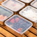 1PC 600ml Stainless Steel Refrigerator Food Storage Box With Plastic Lid Prepare Food Freshness Preservation Box Picnic Box Cuilei. 