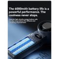 Portable Handheld Cooling Fan Rechargeable 6000mAh Foldable Wind Mini Turbo Fan 199 Speeds for Outdoor Power. 