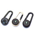 Spot Wholesale Compass Thermometer Outdoor Supplies Multifunctional Outdoor Portable Compass Carabiner Quick Hook Buckle. 