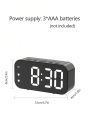 Digital Alarm Clock LED Display Portable Electronic Clocks 12/24H Dual Alarms (Black) Table Clock Button Snooze Function || powered by Battery / Electricity ||. 