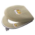 2PCS/Set Washable Multicolor Toilet Seat Mat Set Cartoon Dog Duck Free Size Closestool Seat Case Flannelette Warm Cushion Lid Cover Bathroom. 